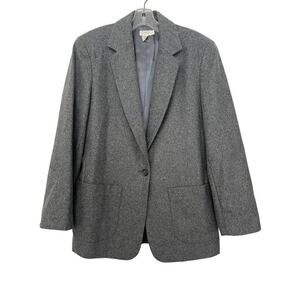 J. Crew Gray Wool Oversize Blazer Sz 8